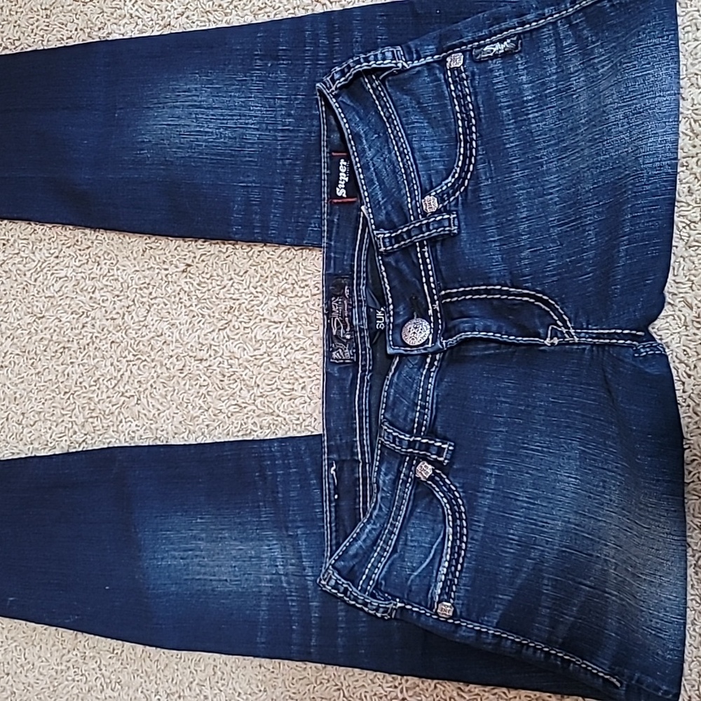 Silver Mid Rise Skinny Jeans - Picture 6 of 6